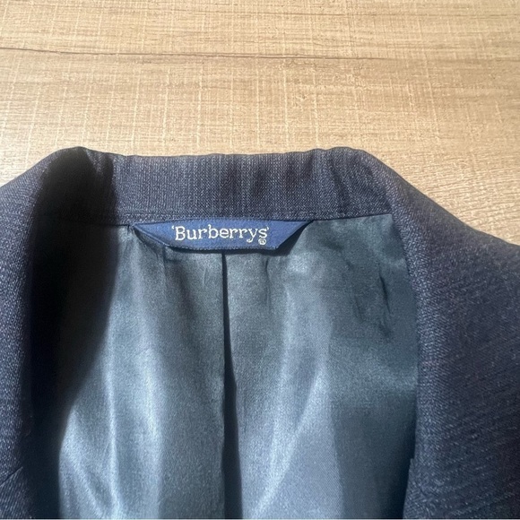 Vintage Burberrys 41 Blue  Blazer Jacket Sport Coat - Picture 4 of 16